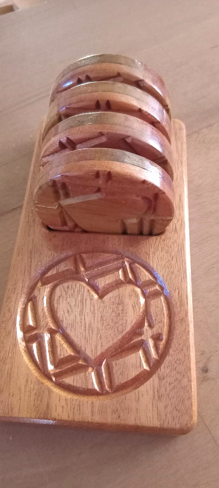 Heart Motif Coaster Set